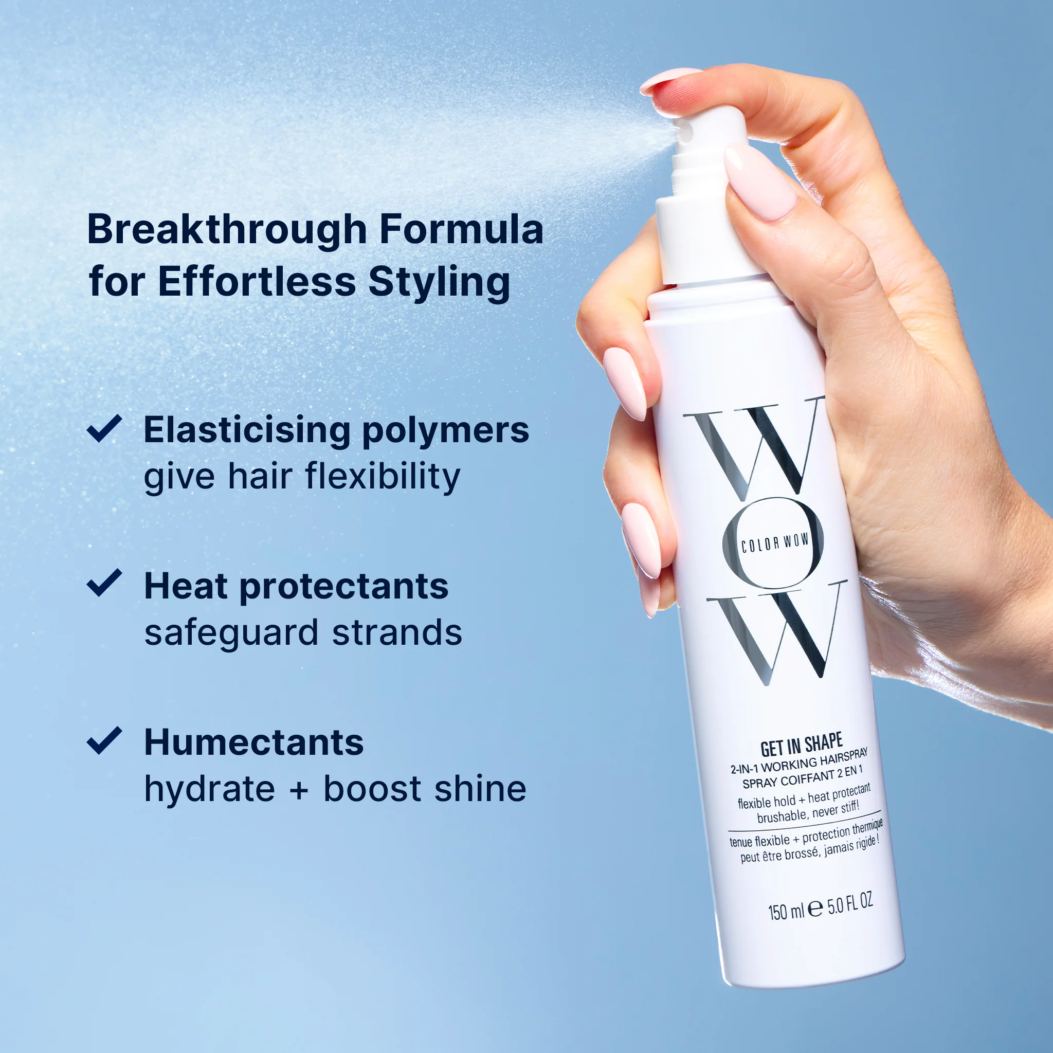 Get In Shape 2-in-1 Working Hairspray with Heat Protection - Image 5