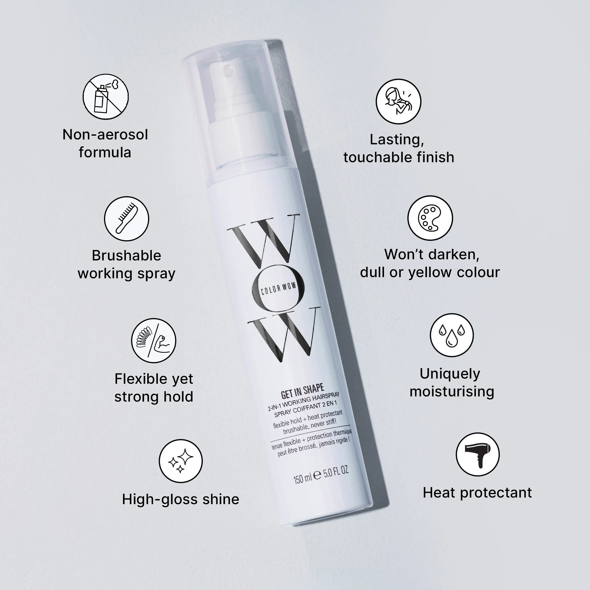 Get In Shape 2-in-1 Working Hairspray with Heat Protection - Image 6